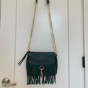 Dark Green Fringe Purse
